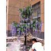 玻璃钢大型紫藤花树厂家直销仿真植物餐厅酒店装饰