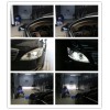 奔驰s500l改装升级炫酷车灯氙气灯双光透镜作业