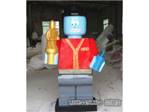 童装门面乐高机器人雕塑乐高玩偶模型