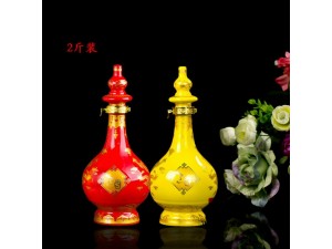 广元陶瓷酒瓶1斤厂家定做 粉彩陶瓷酒瓶厂家批发