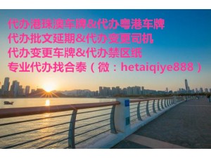 深圳湾口岸的粤港车牌怎么申请及香港公司资料怎么补办