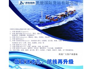 广州到新加坡海运专线公司五金海运家具海运服装海运私人物品海运
