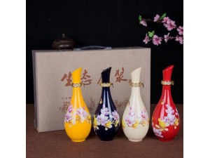 广安陶瓷酒瓶1斤厂家直销 四川寿辰陶瓷酒具定做