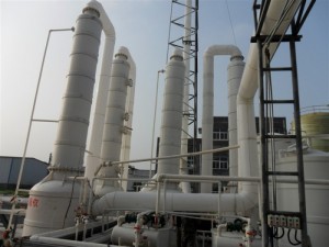 山东厂家直销批评材质环保型pp喷淋塔洗涤塔酸雾净化塔