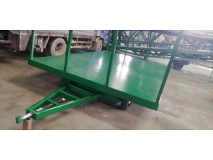 厂家定制牵引式平板拖车机场物流工厂用货物行李拖车