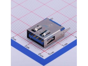 USB 3.0 立式 无卷 直脚 SPCC 蓝色-星坤电子
