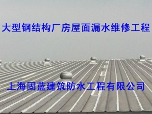 上海厂房屋顶渗漏水维修翻新堵漏补漏公司固蓝建筑防水