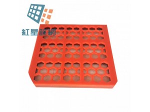 红星筛网长期供应聚氨酯六边形孔筛板 规格齐全种类丰富