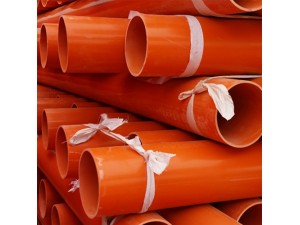 PVC-C高压电力电缆护套管 橘红色电缆保护管