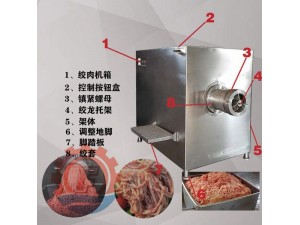 多功能绞肉机 商用不锈钢绞肉机 冻肉绞肉机