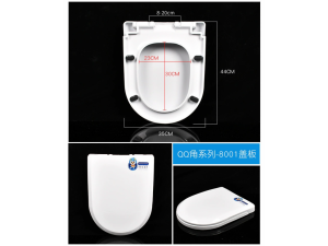 新式纯料加厚pp板马桶盖缓降蹲便器坐便盖板
